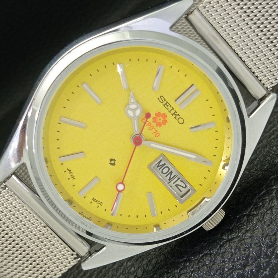 SEIKO EXPO 70 AUTOMATIC MENS 6309A REFURBISHED JAPAN YELLOW DIAL