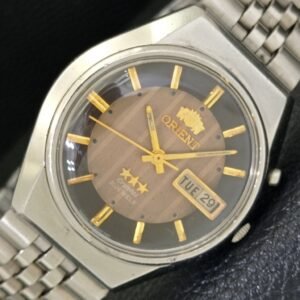 GENUINE VINTAGE ORIENT CRYSTAL AUTOMATIC 46943 JAPAN MENS WATCH a500557-a