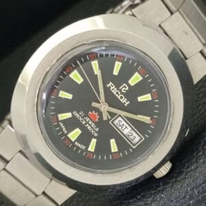 GENUINE VINTAGE RICOH R31 AUTOMATIC JAPAN MENS BLACK COLOR DIAL WATCH a500643-1