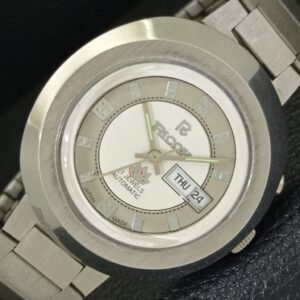 GENUINE VINTAGE RICOH R31 AUTOMATIC JAPAN MENS GREY COLOR DIAL WATCH a500644-1