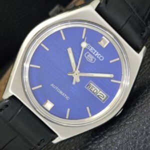 SEIKO 5 AUTOMATIC VINTAGE 6319A JAPAN MENS BLUE COLOR DIAL WATCH a701209-1