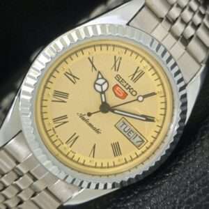 JAPAN VINTAGE REFURBISHED SEIKO 5 AUTOMATIC MENS ROMAN FIGURE WATCH a442101-1