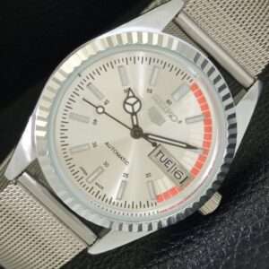JAPAN VINTAGE REFURBISHED SEIKO 5 AUTOMATIC 6309A MENS SILVER WATCH a440797-d