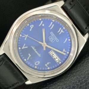 VINTAGE SEIKO 5 AUTOMATIC 7S26A JAPAN MENS BLUE COLOR DIAL WATCH a709377-1