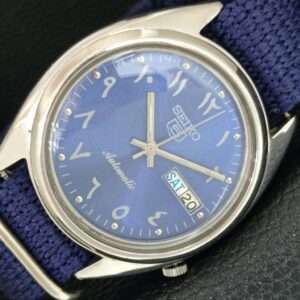 VINTAGE SEIKO 5 AUTOMATIC 7S26A JAPAN MENS BLUE COLOR DIAL WATCH a709379-1