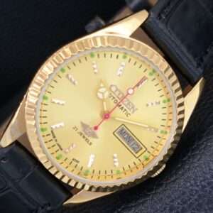 VINTAGE CITIZEN AUTOMATIC REFURBISHED JAPAN MENS GOLDEN DIAL WATCH a447066-1