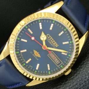 VINTAGE REFURBISHED CITIZEN AUTOMATIC 8200 JAPAN MENS BLUE DIAL WATCH a447067-1